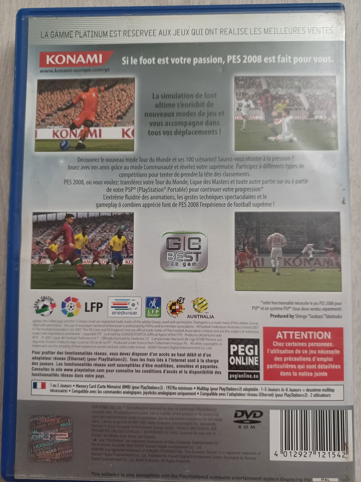 Pro evolution soccer 2008 (Platinum)