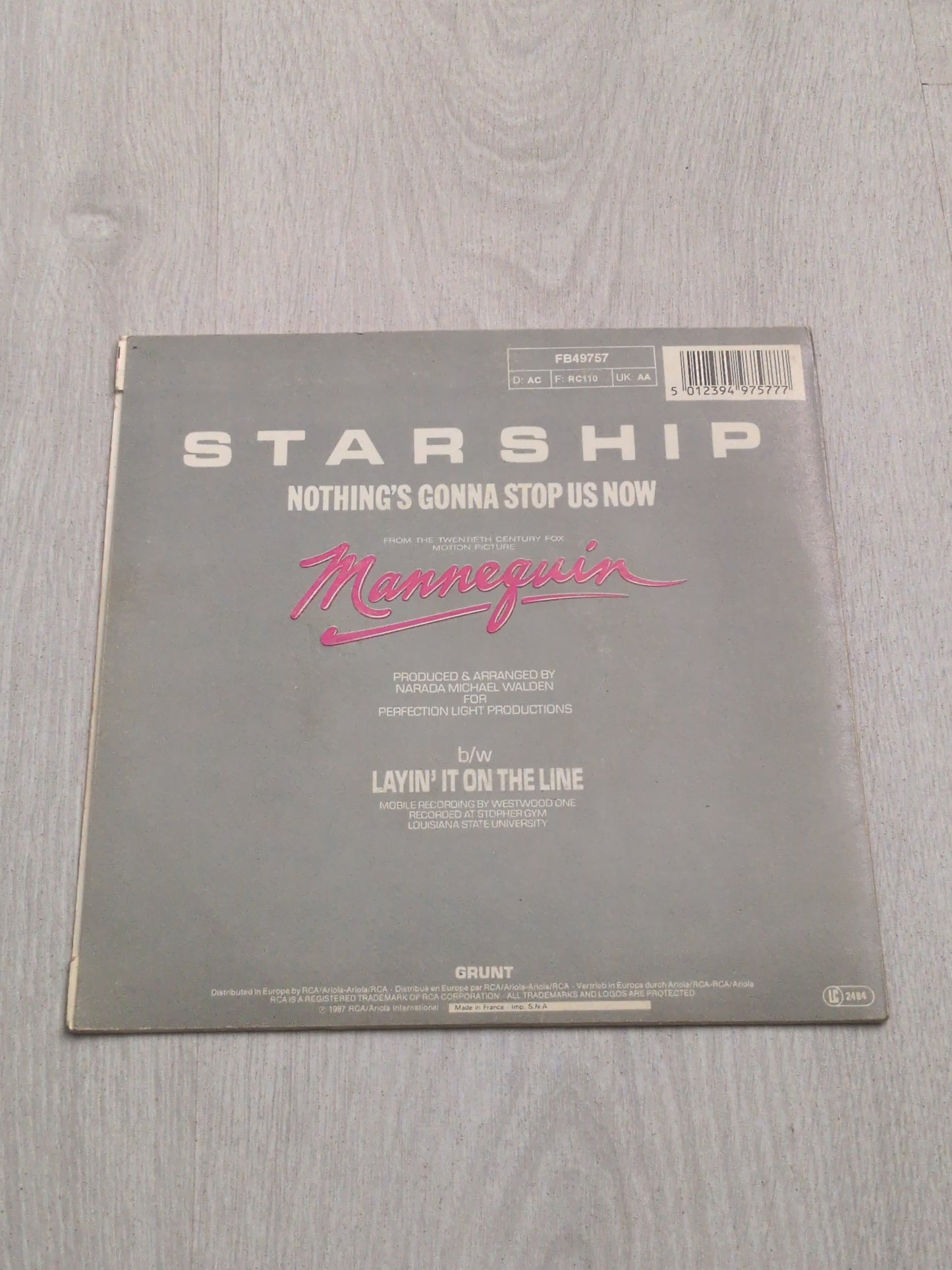 Starship nothing's gonna stop us now - Mannequin