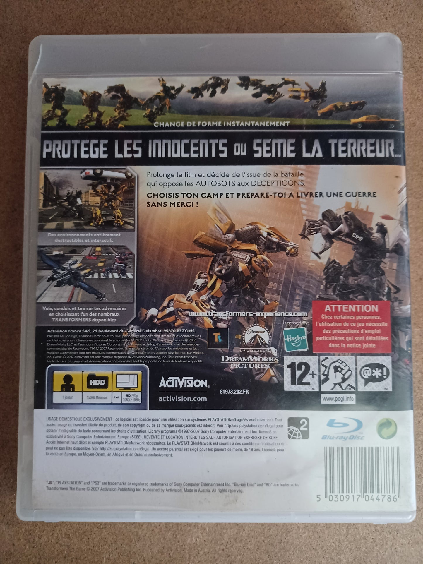 Transformers le jeu