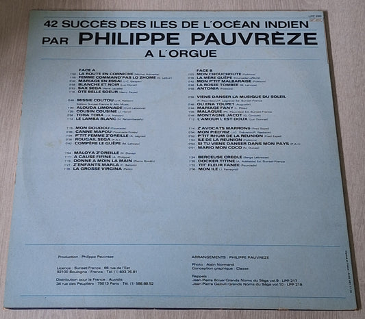 42 succès des îles de l'océan Indien par Philippe PAUVREZE a l'orgue