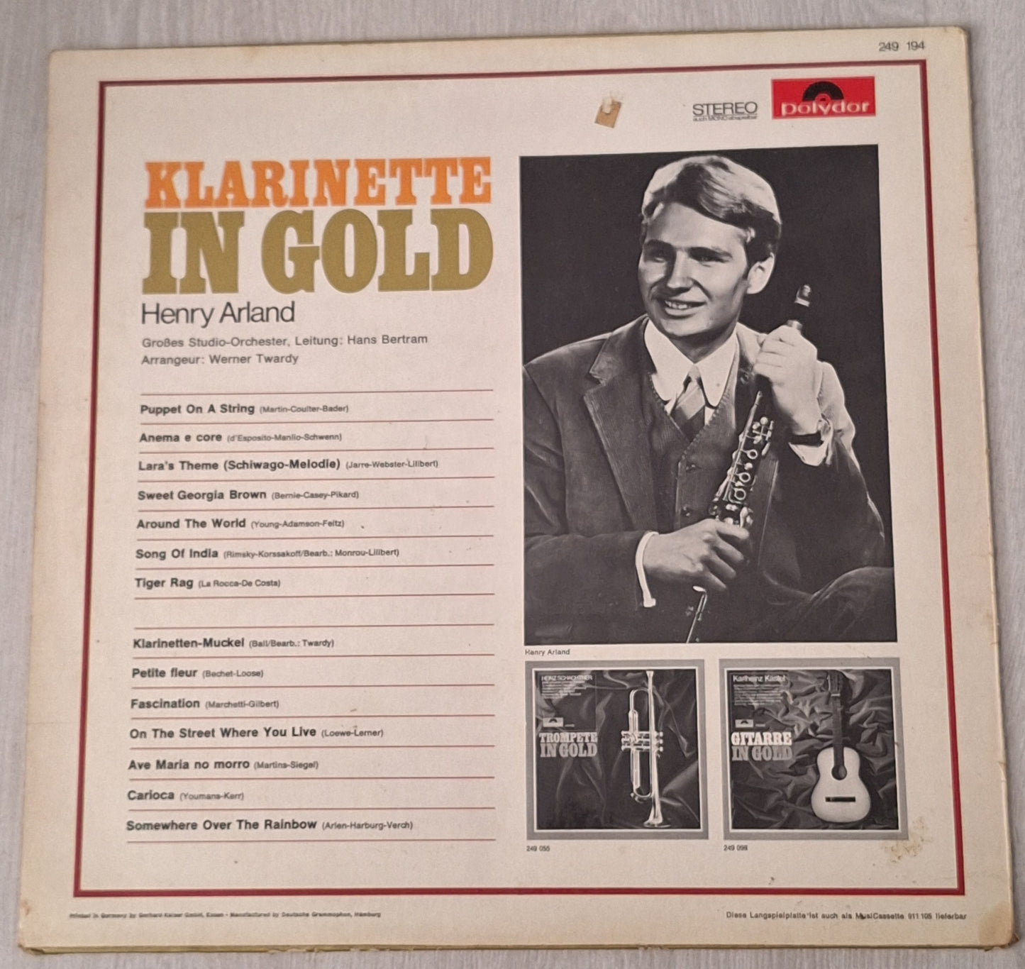 Henry ARLAND Klarinette In Gold