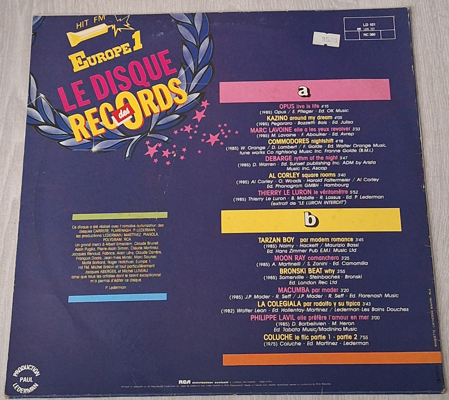Le disque des records