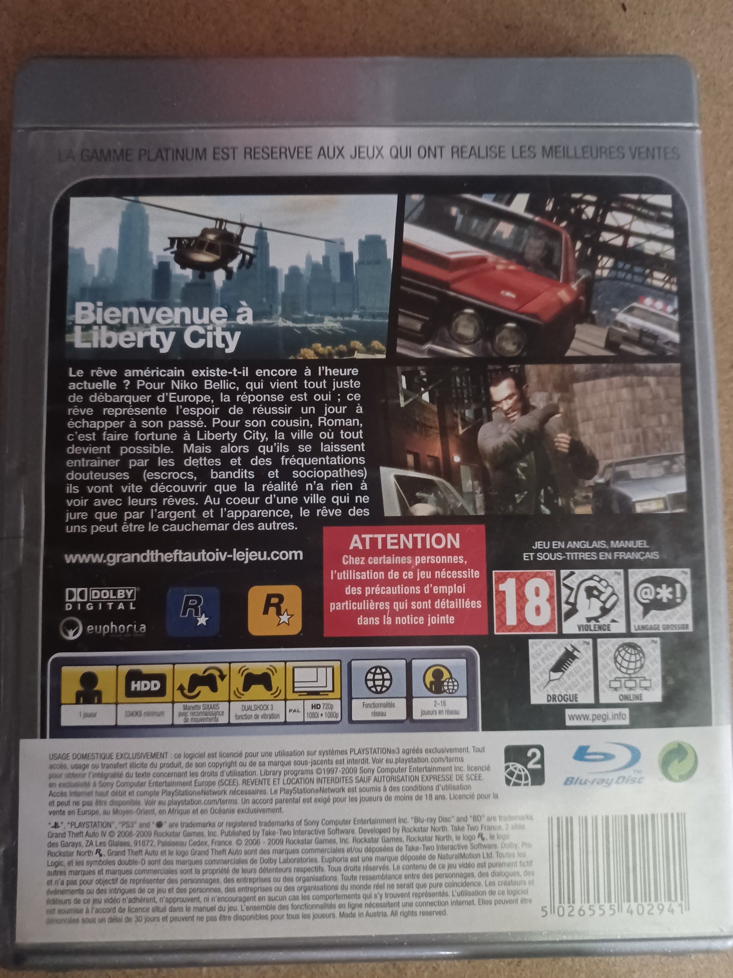 Grand theft auto IV (Platinum)