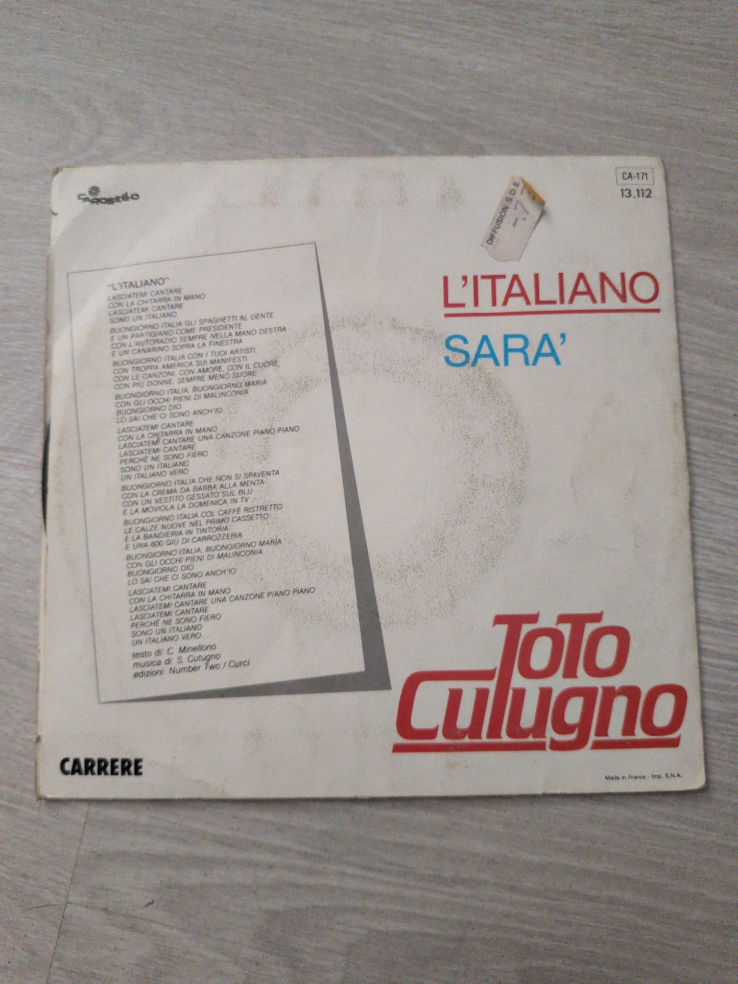 Toto culugno - L'italiano