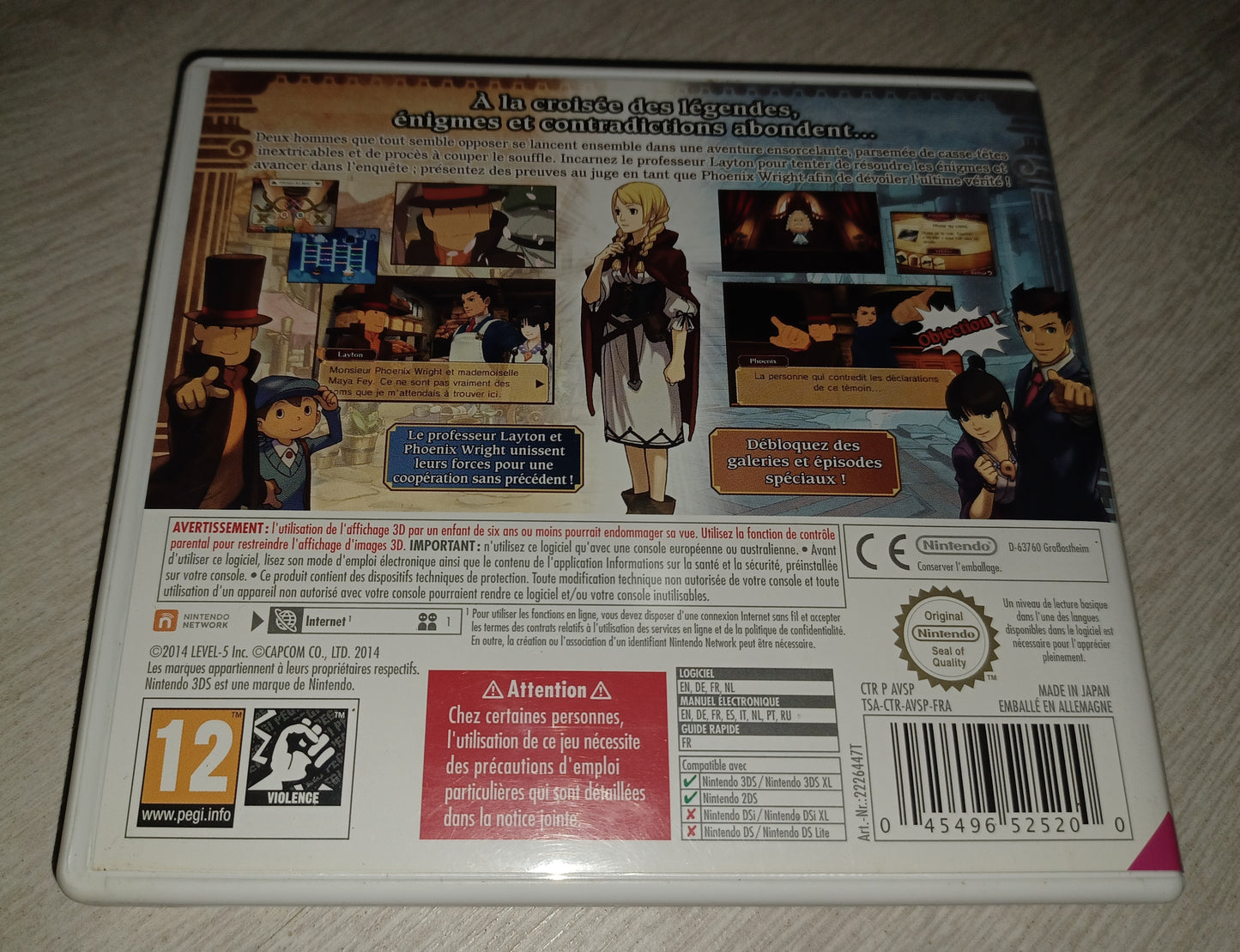 Professeur layton vs phoenix Wright : Ace attorney