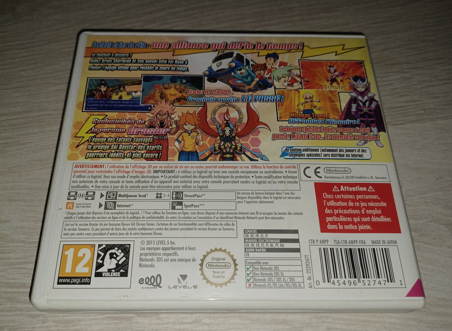 Inazuma eleven go Chrono stones : Brasier