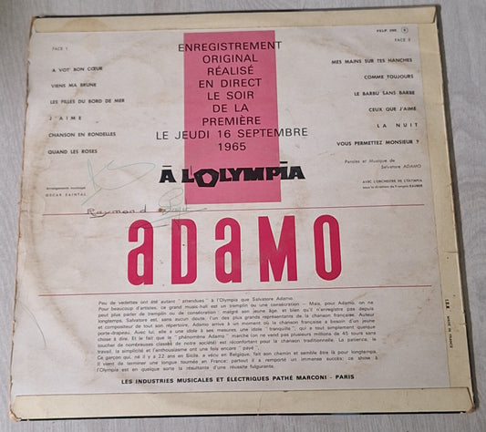 Adamo à l'Olympia