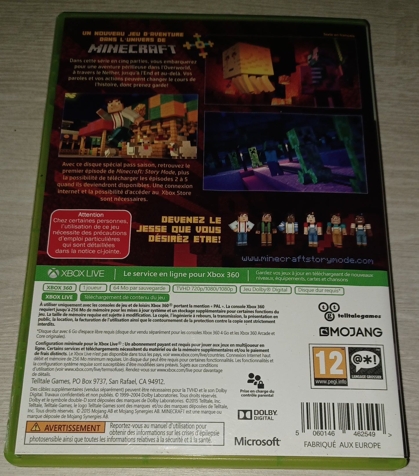 Minecraft story mode