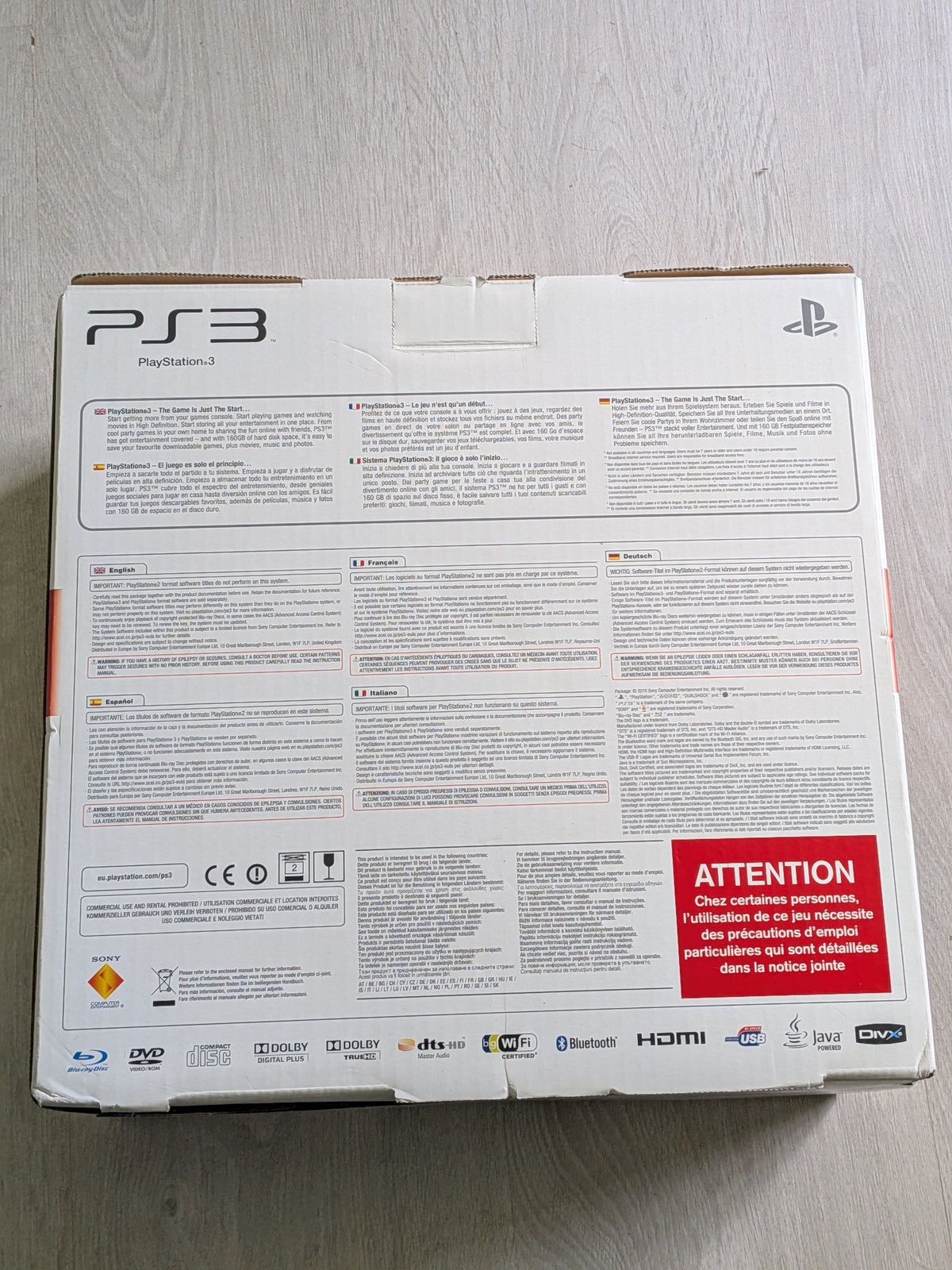 Ps3 slim en boîte