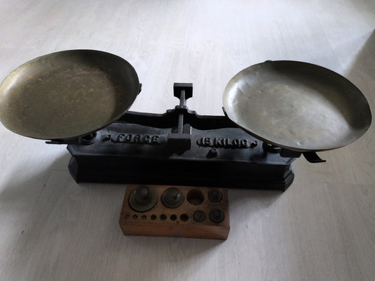Balance mécanique à double plateau de type Roberval