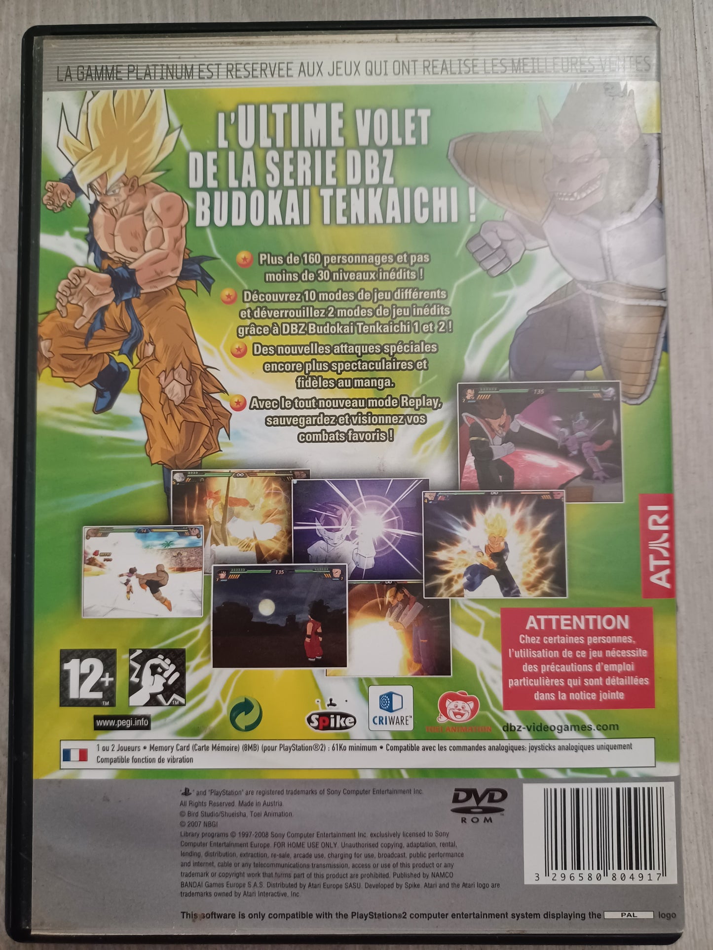 Dragon Ball z Budokai tenkaichi 3 (Platinum)