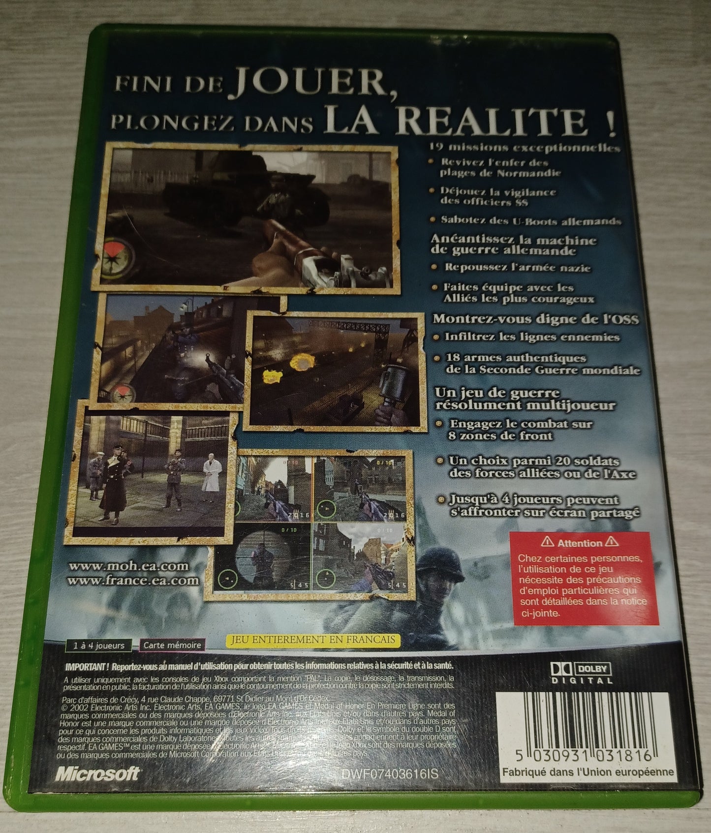 Medal of honor en première ligne