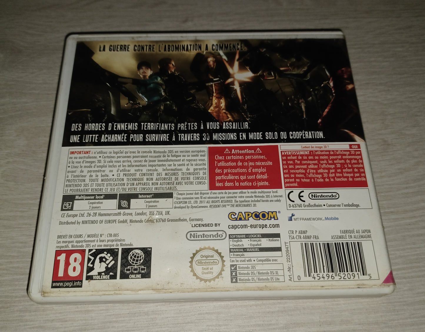 Resident evil the mercenaries 3D