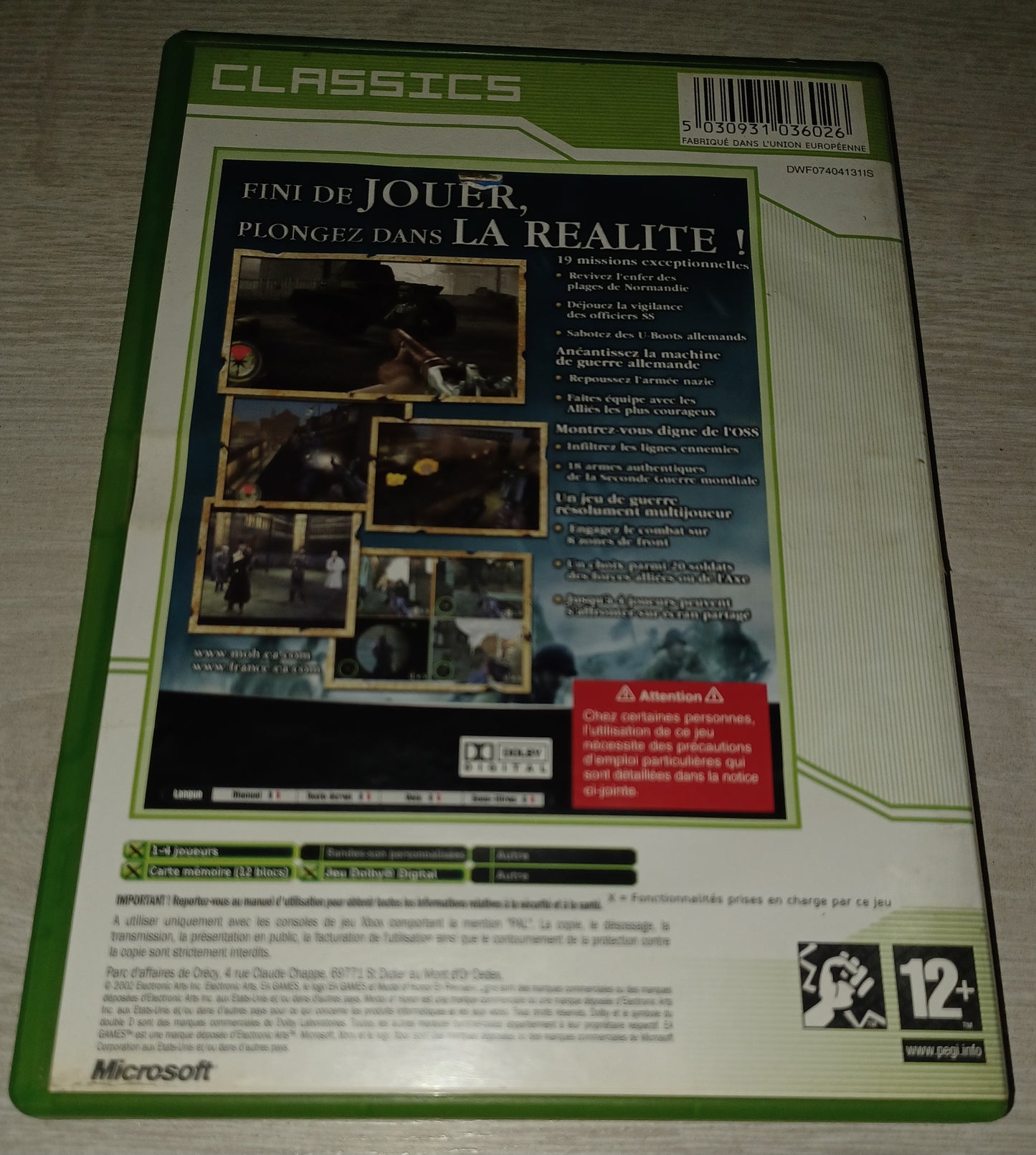 Medal of honor en première ligne (classics)