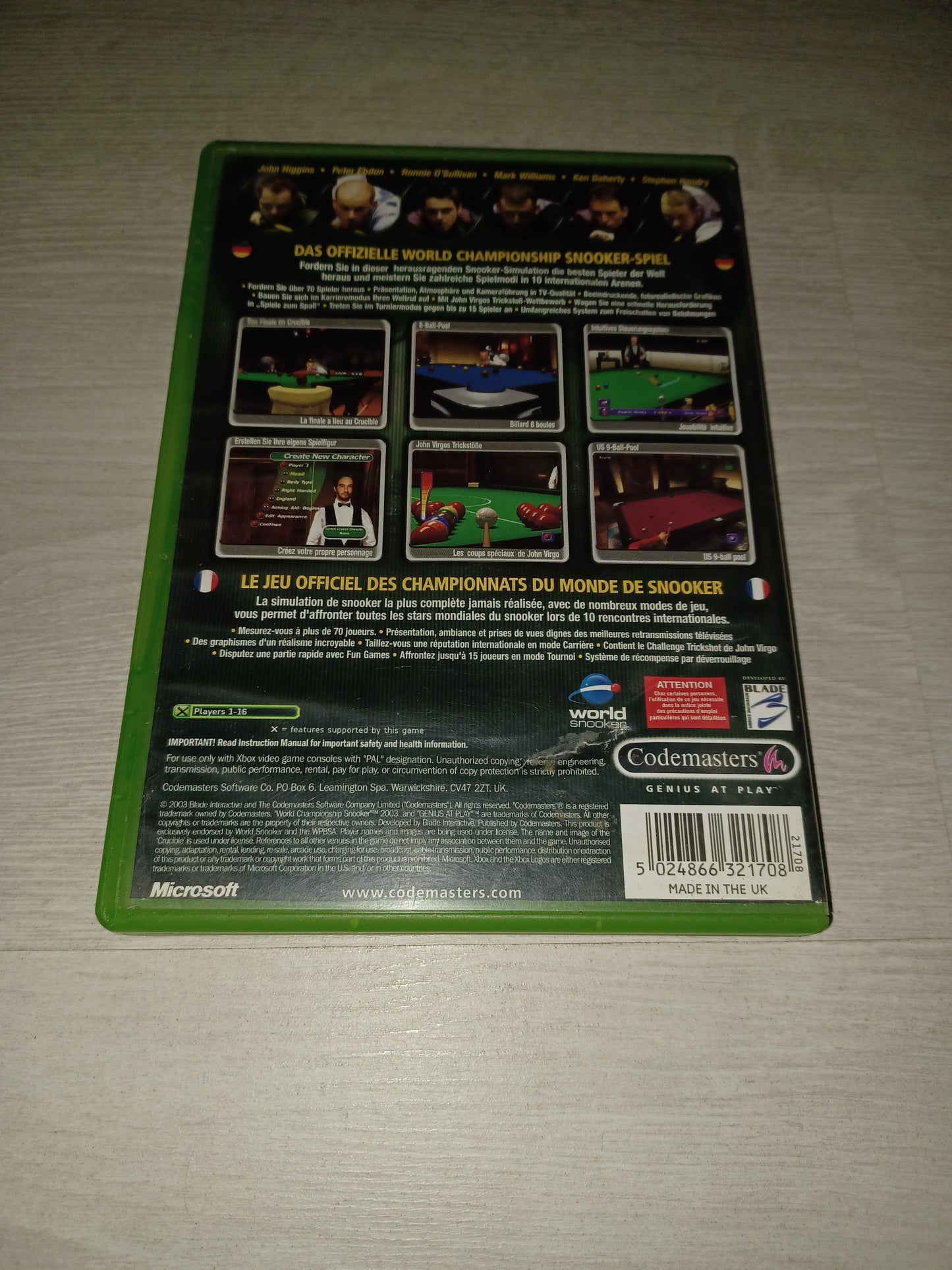 World championship snooker 2003