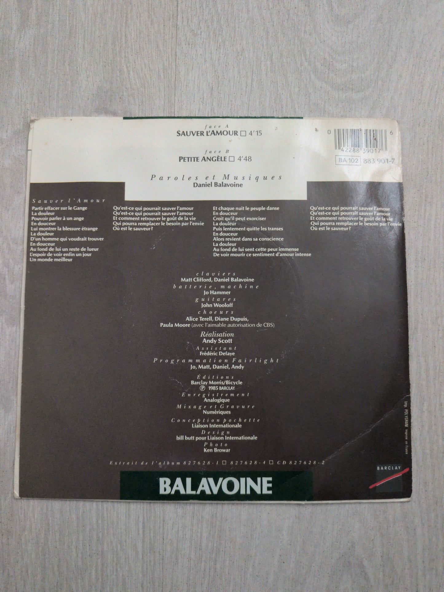 Balavoine - Sauver l'amour