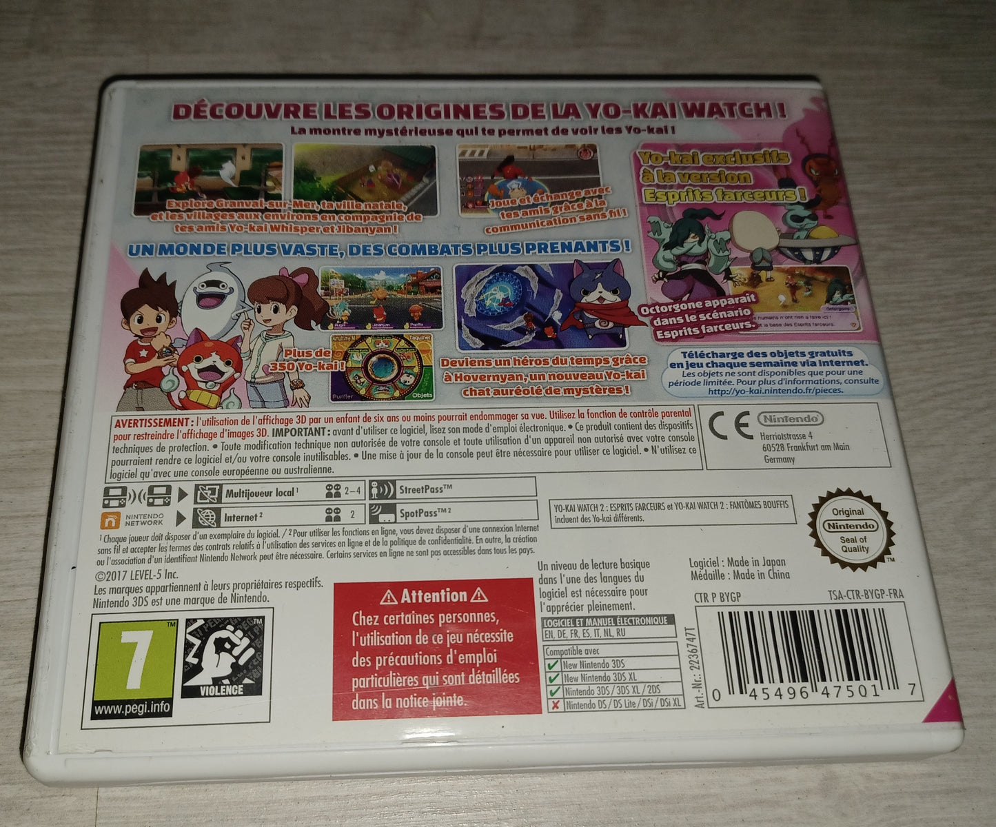 Yo-kai watch 2 : Esprits farceurs