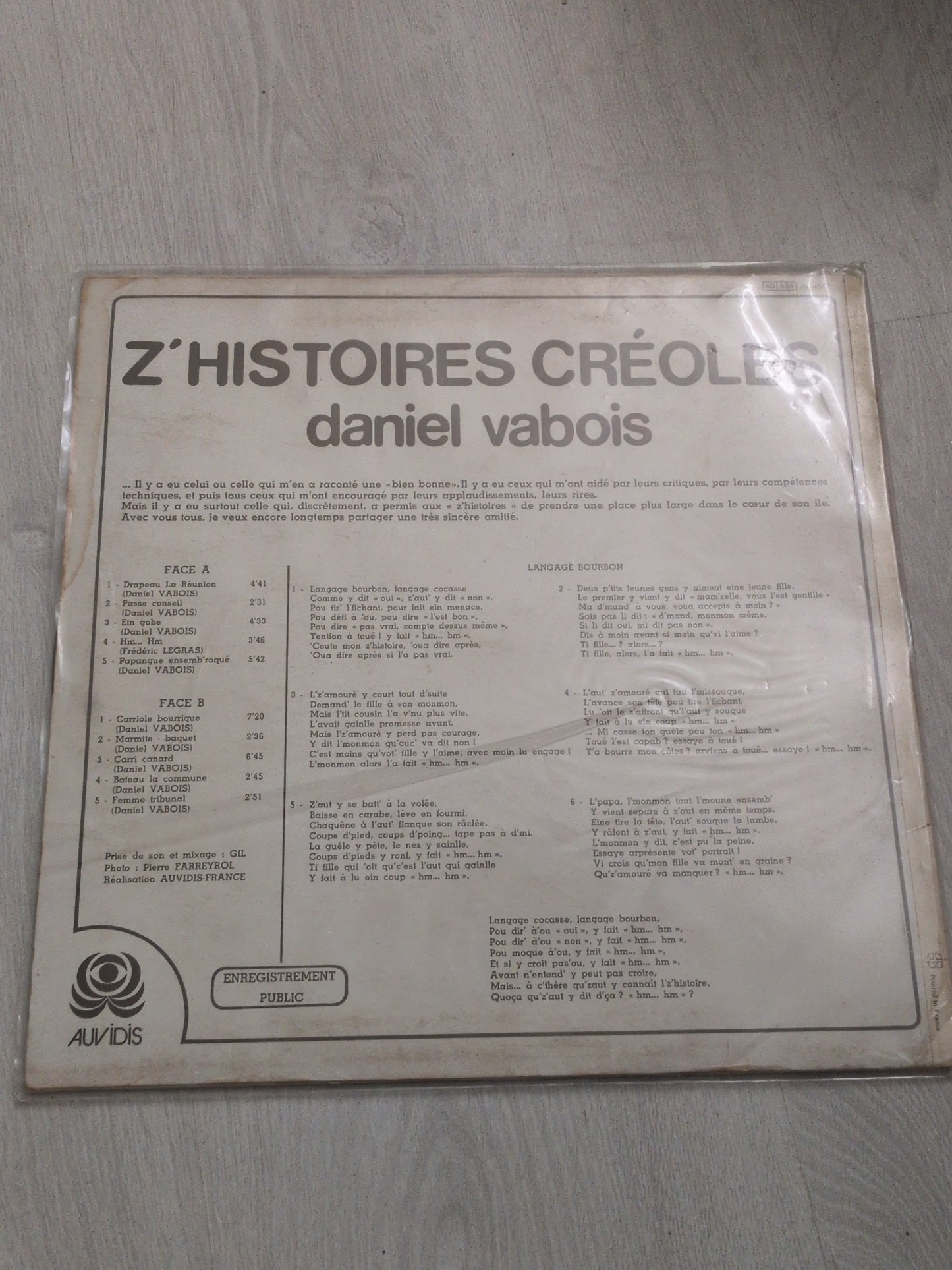 Daniel vabois - Z'histoires créoles