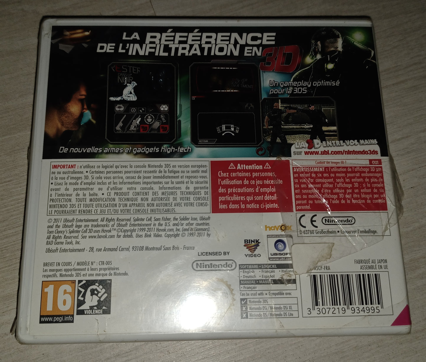 Tom clancy’s Splinter cell 3D