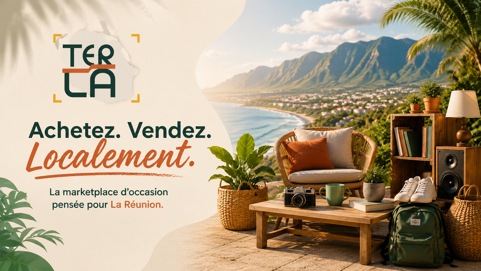 Ter La, marketplace d'occasion à La Réunion pour acheter et vendre des objets entre particuliers.